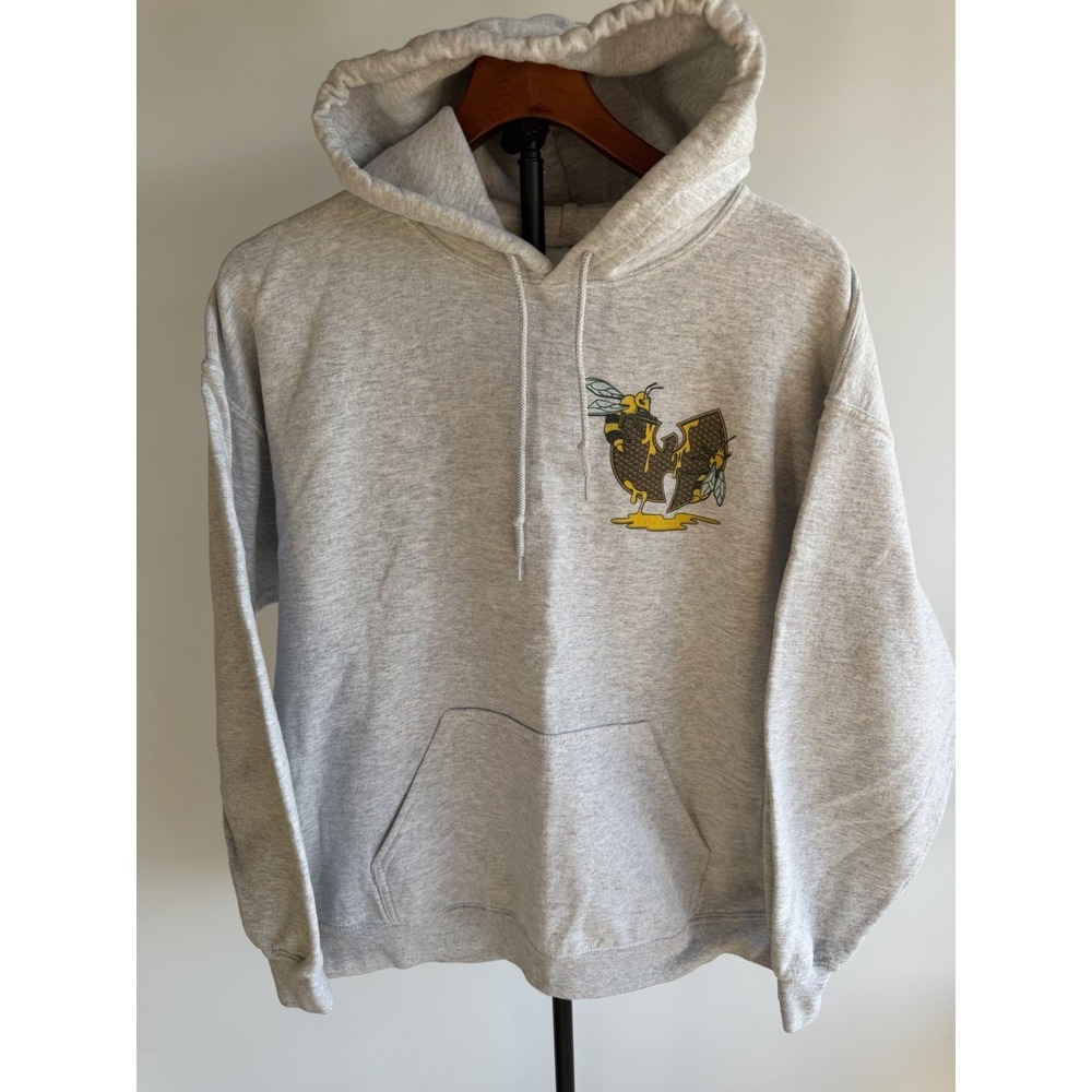 Mens  Wu Tang Killa Bees Grey Pullover Hoodie Size Large - Picture 2 of 8